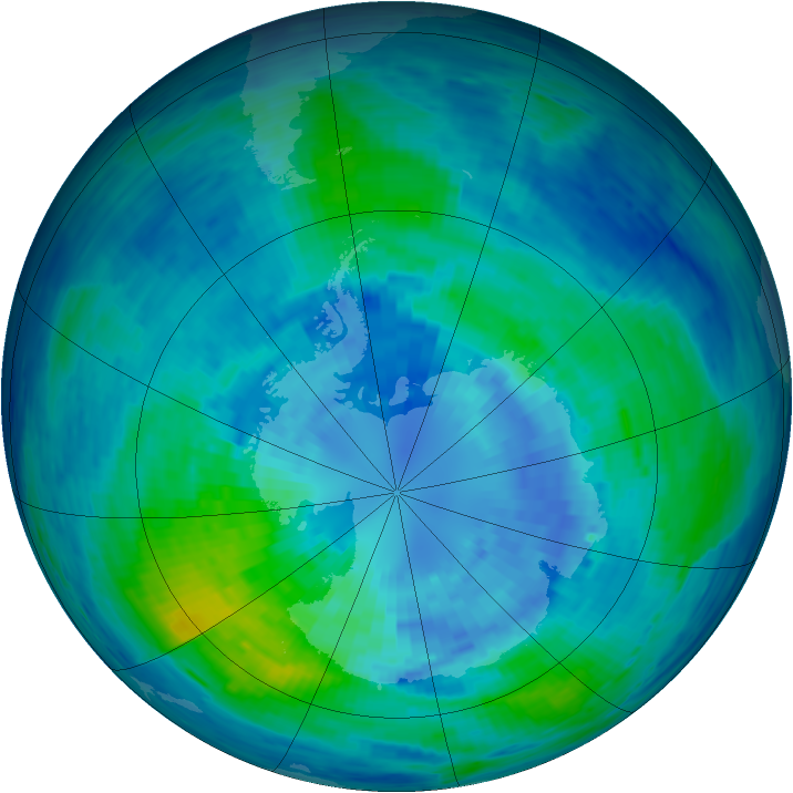 Antarctic ozone map for 28 March 1994
